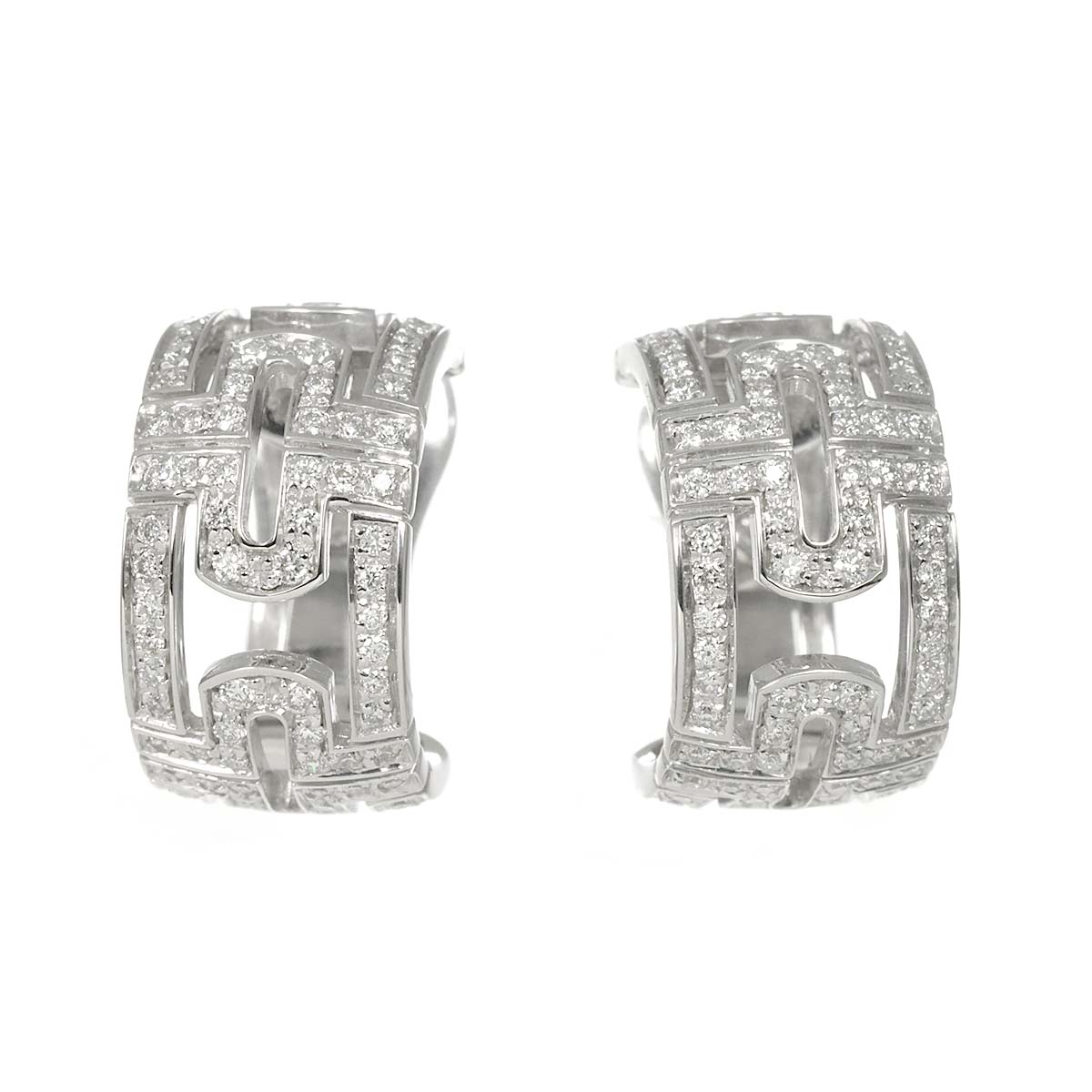 Parentesi Diamond Earrings Clip on 18K WG 750