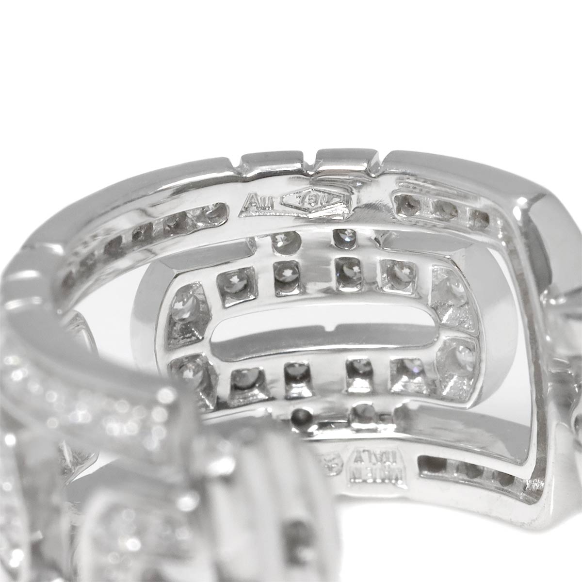 Parentesi Diamond Earrings Clip on 18K WG 750