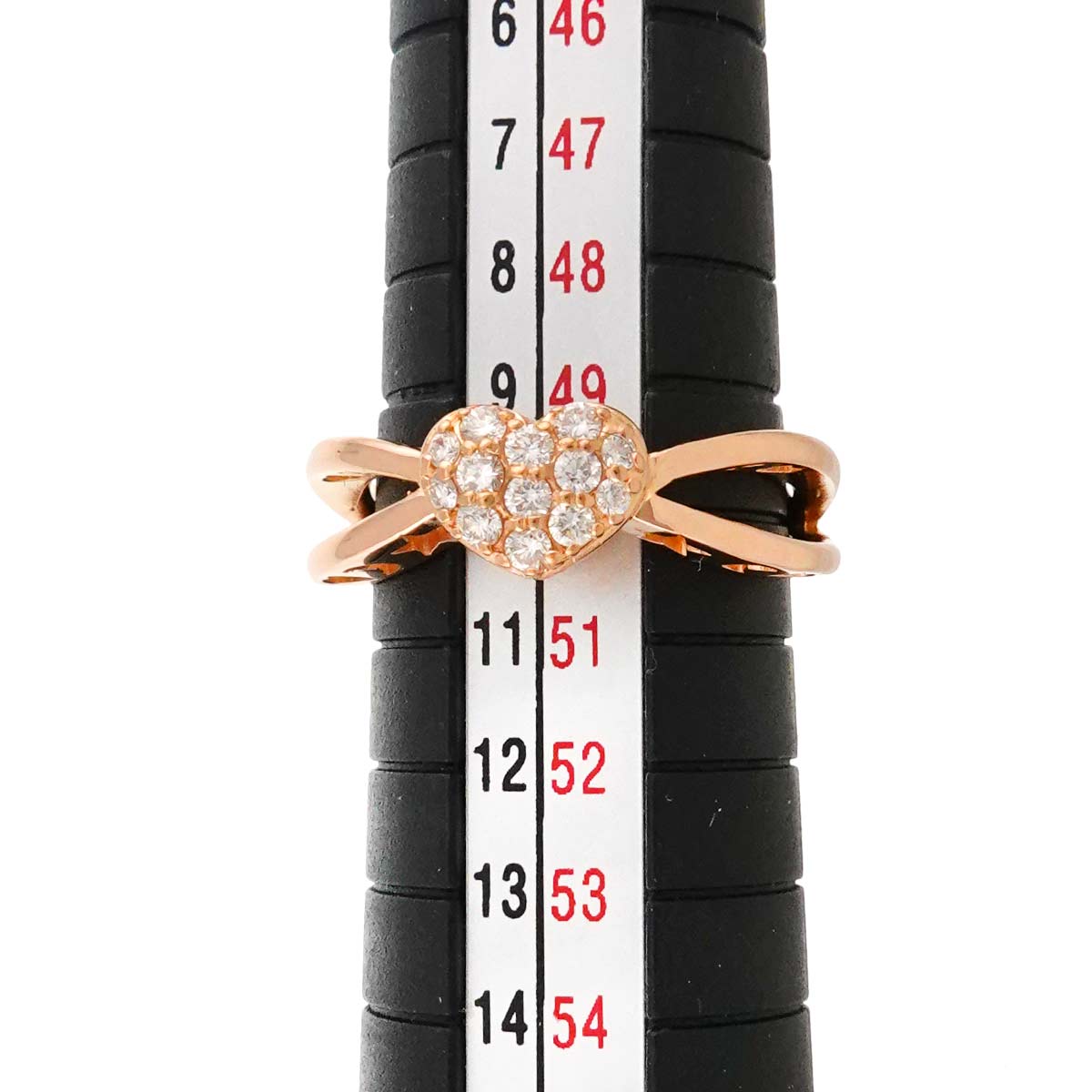 Heart Diamond 0.20ct Ring 18K PG 750 Size5.25(US)