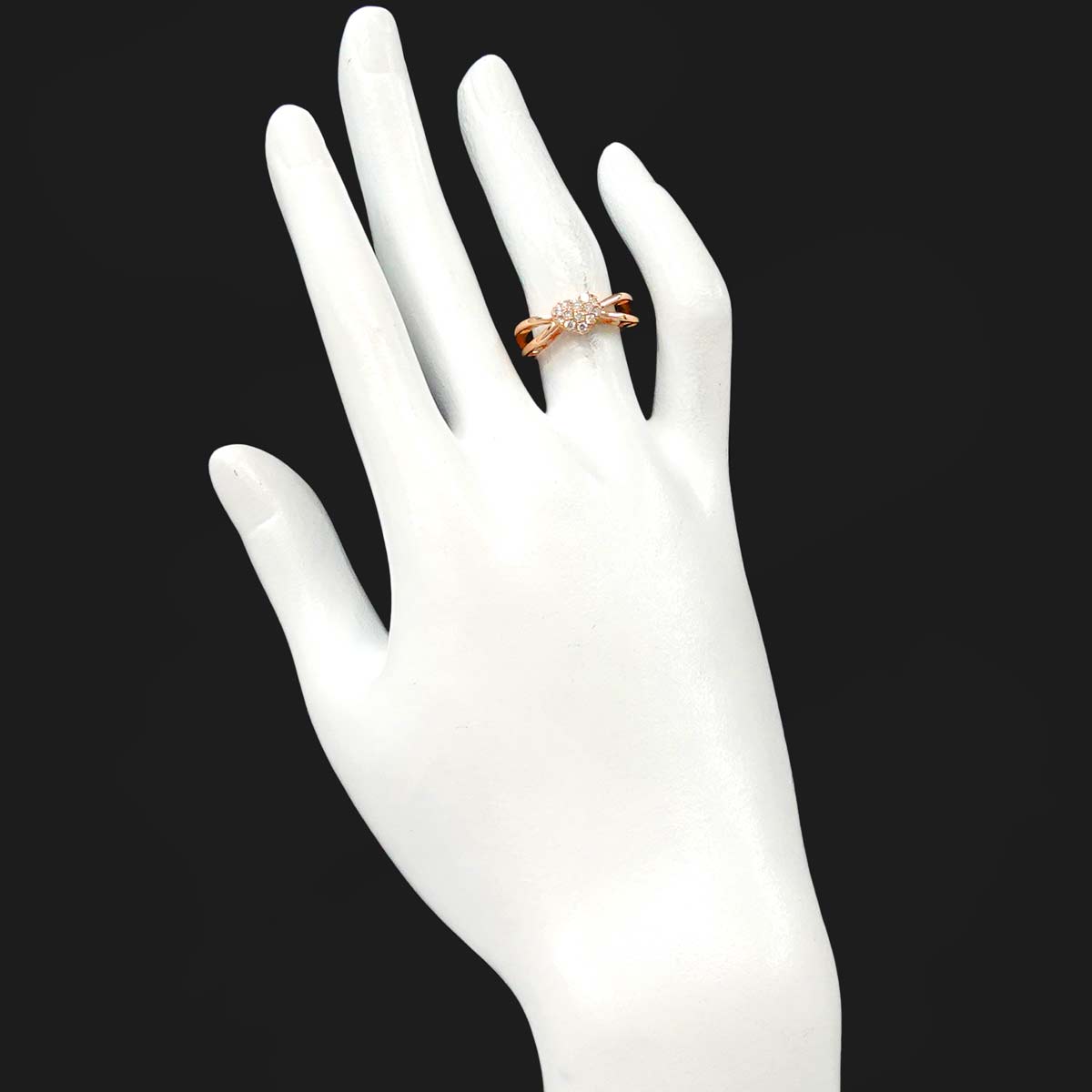 Heart Diamond 0.20ct Ring 18K PG 750 Size5.25(US)