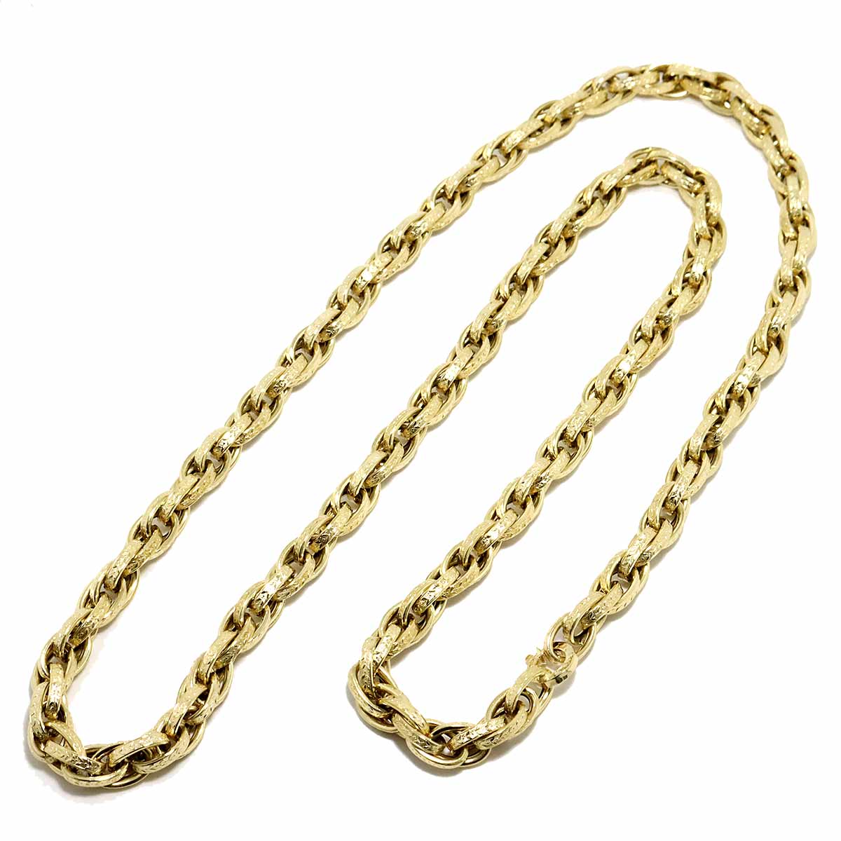 Chain Long Necklace 18K Yellow Gold 750