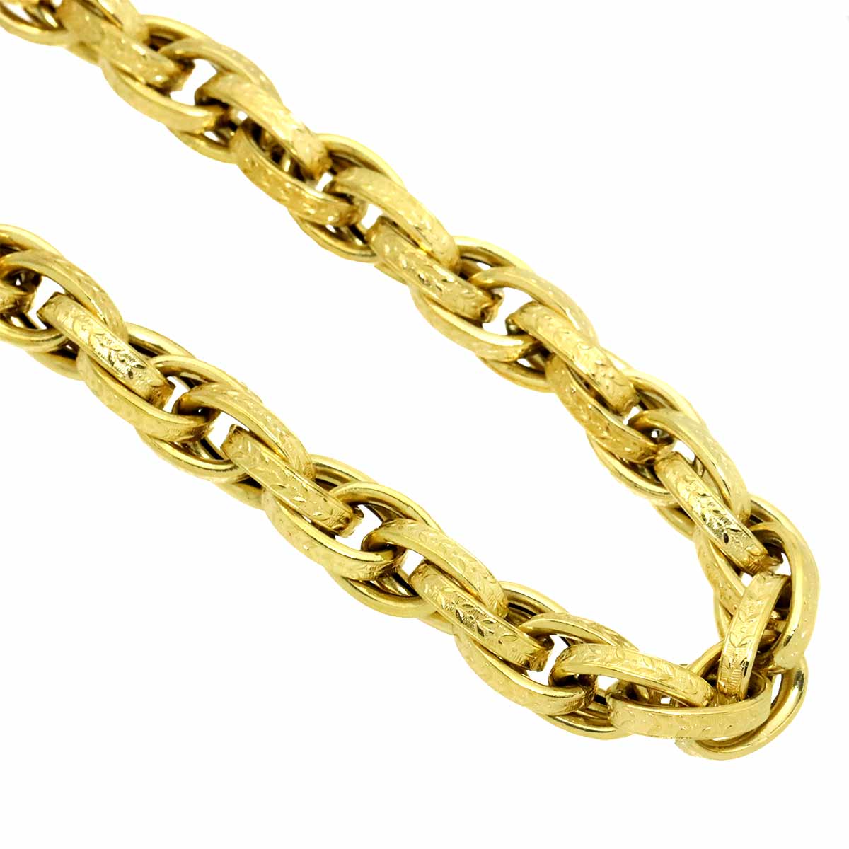 Chain Long Necklace 18K Yellow Gold 750
