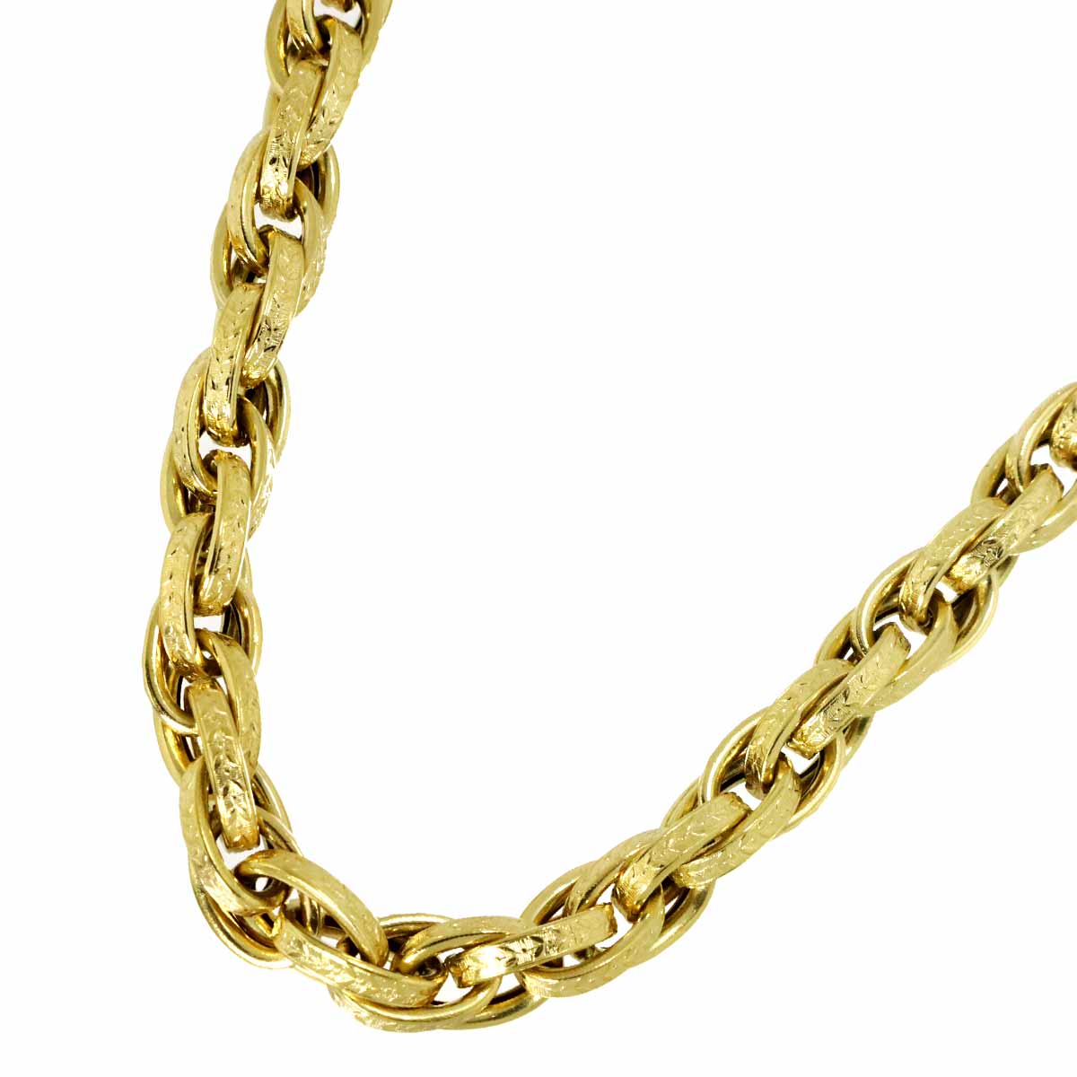 Chain Long Necklace 18K Yellow Gold 750