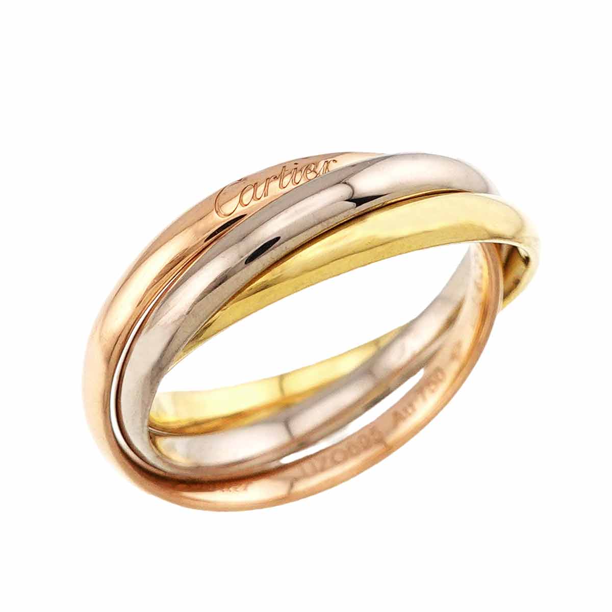 Trinity SM Ring 18K YG WG PG 750 Size55 7.25(US)