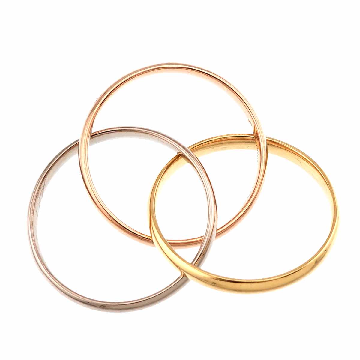 Trinity SM Ring 18K YG WG PG 750 Size55 7.25(US)