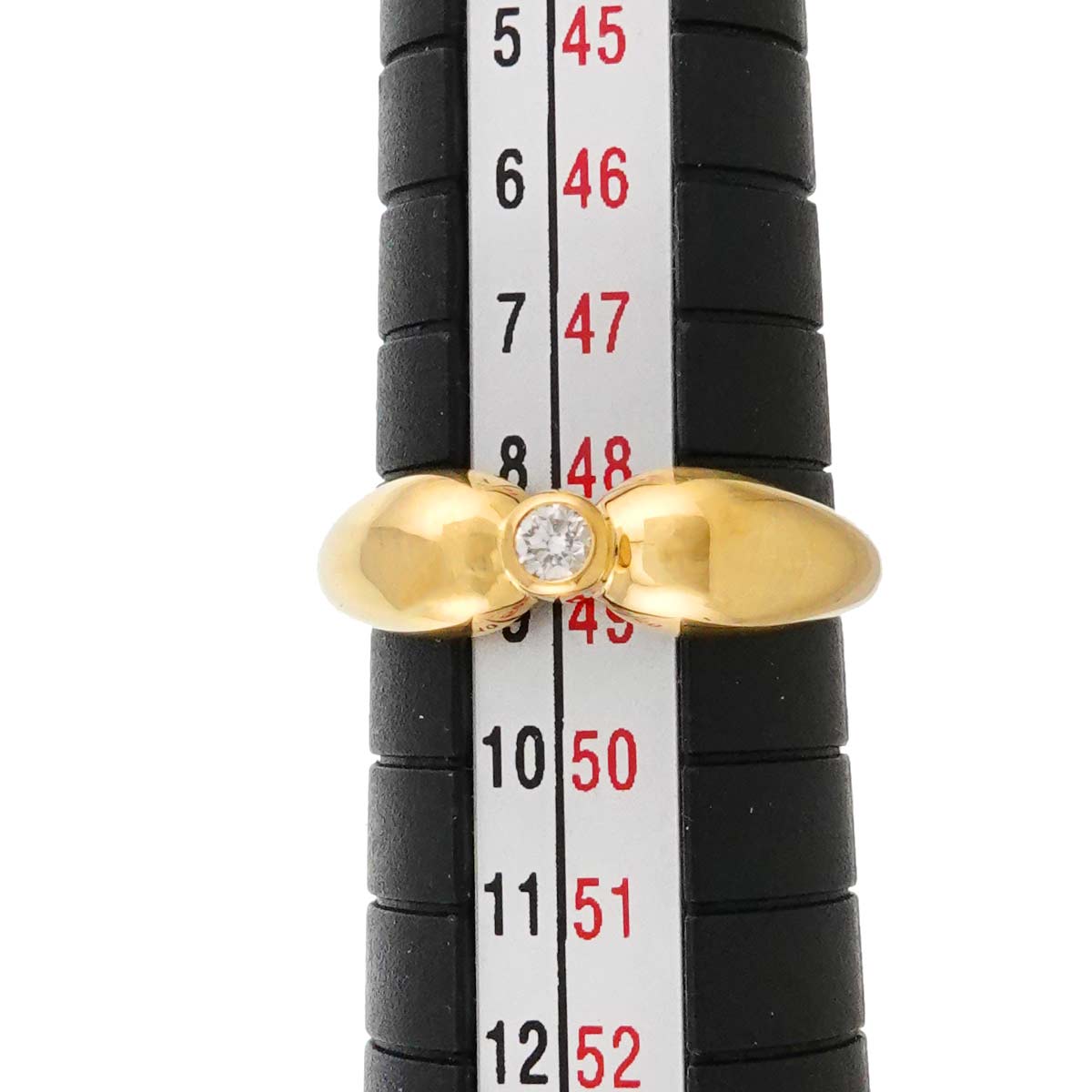 Double Teardrop Diamond Ring 18K YG 750 size4.75-5(US)