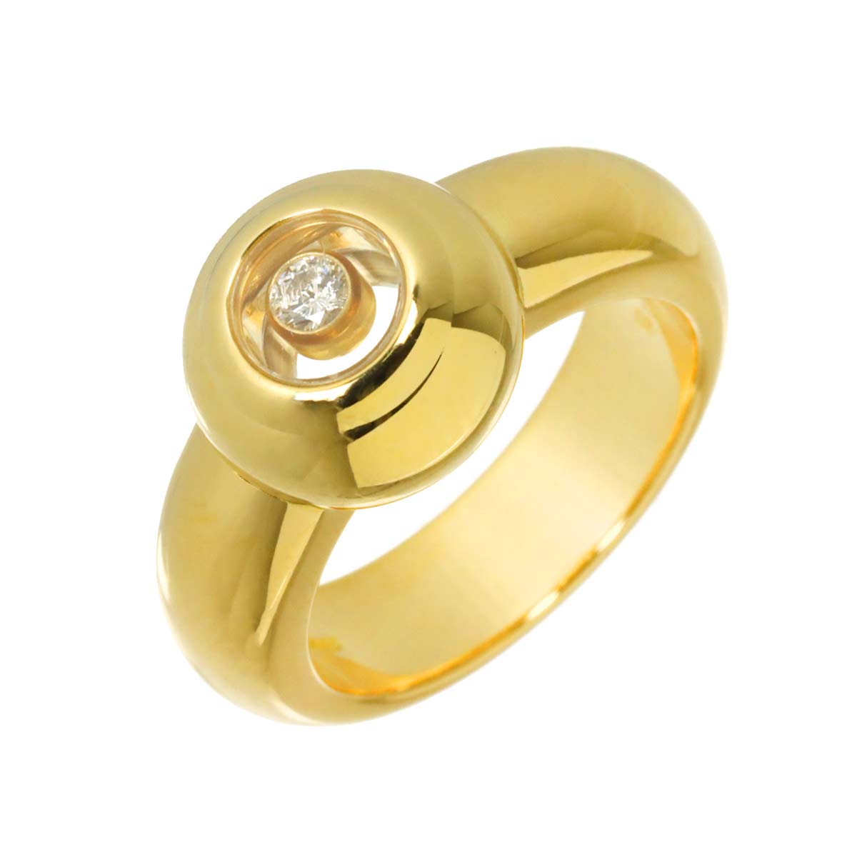 Happy Diamond Ring 18K YG 750 Size6.5-6.75(US)