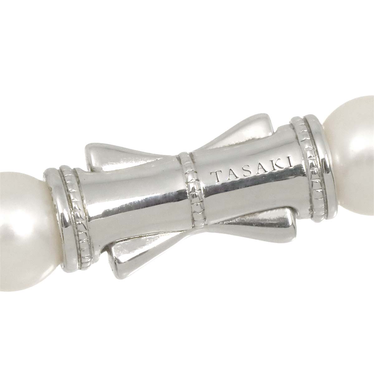 Akoya Pearl Necklace Earrings Pierced SV 18K WG 750