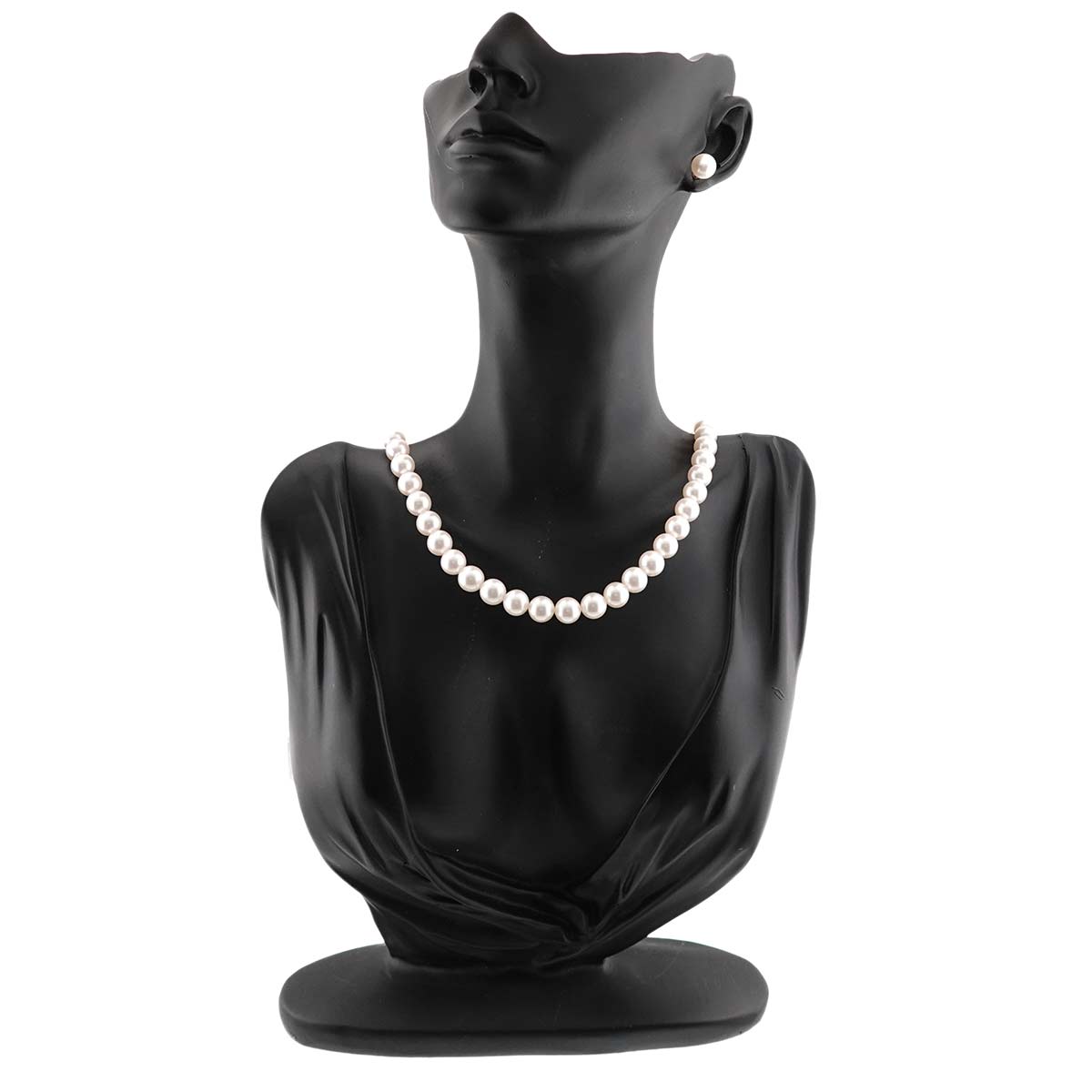 Akoya Pearl Necklace Earrings Pierced SV 18K WG 750