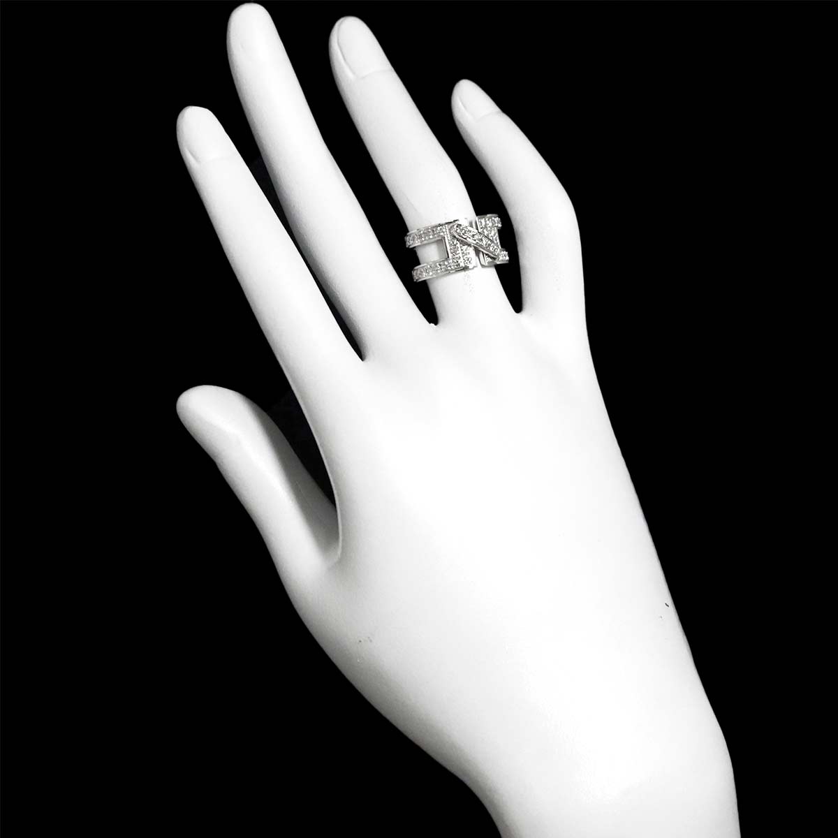 eux de Liens Diamond Ring 18K White Gold 750 size50 5-5.25(US)