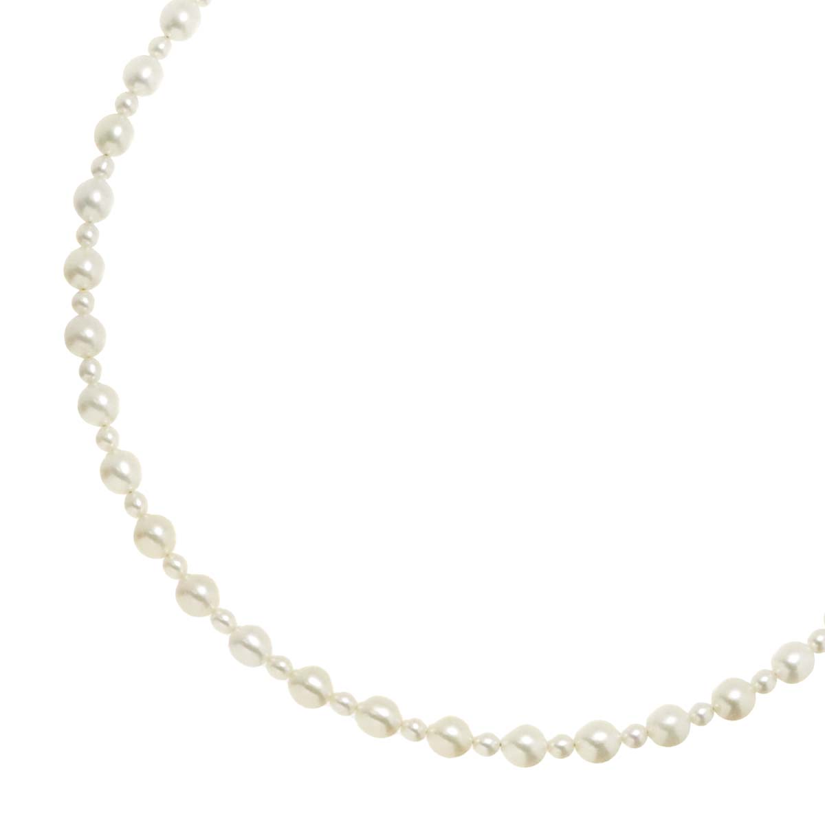 Freshwater cultured pearl 5.7-3.4mm Necklace 18K YG 750