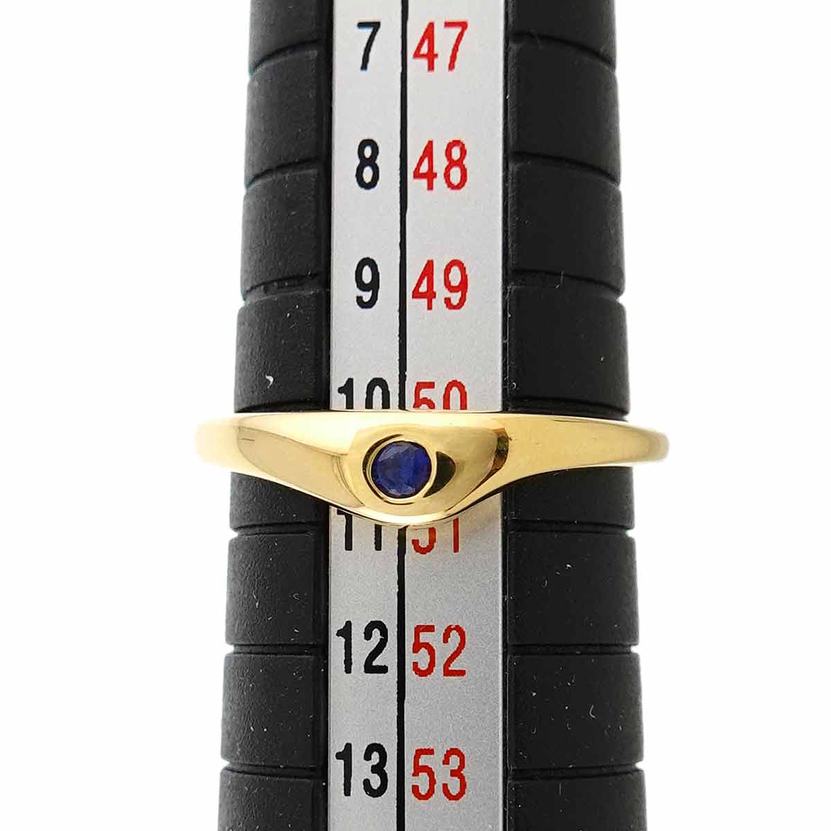 Sapphire Ring 18K Yellow Gold 750 Size:5.25(US)