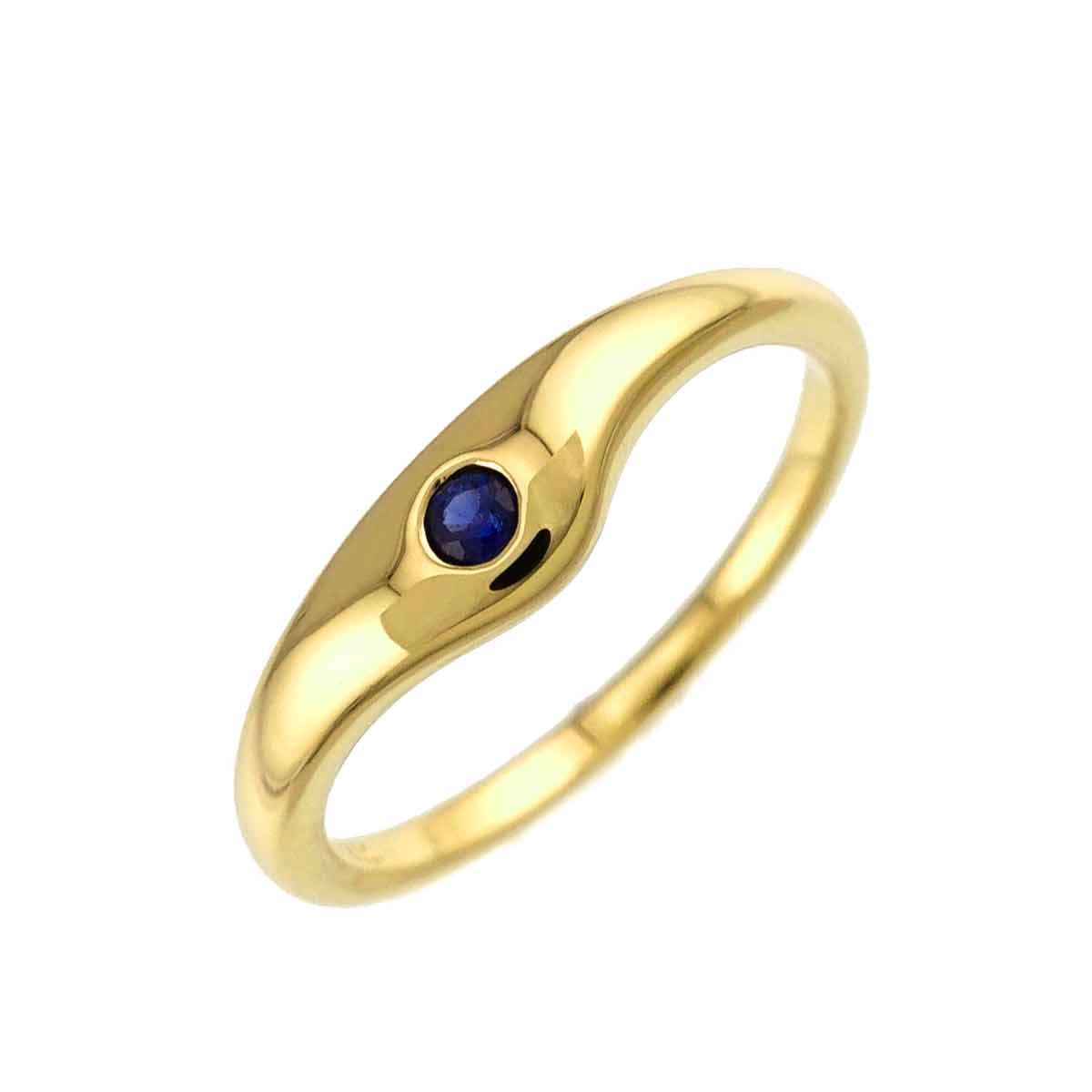 Sapphire Ring 18K Yellow Gold 750 Size:5.25(US)