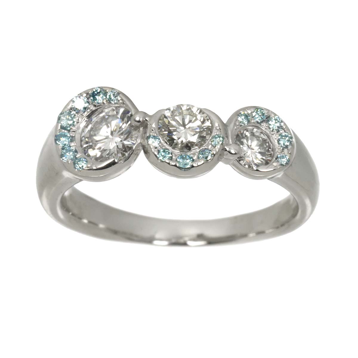 Diamond 0.40ct Treat Diamond 0.10ct Ring 18K WG 5.25(US)