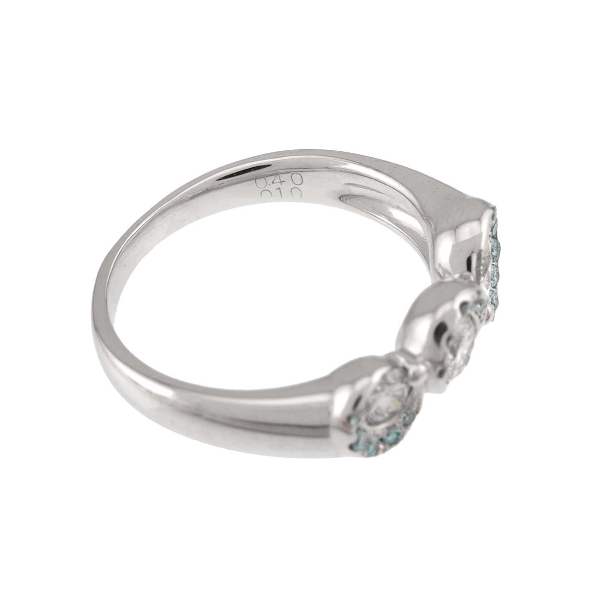 Diamond 0.40ct Treat Diamond 0.10ct Ring 18K WG 5.25(US)