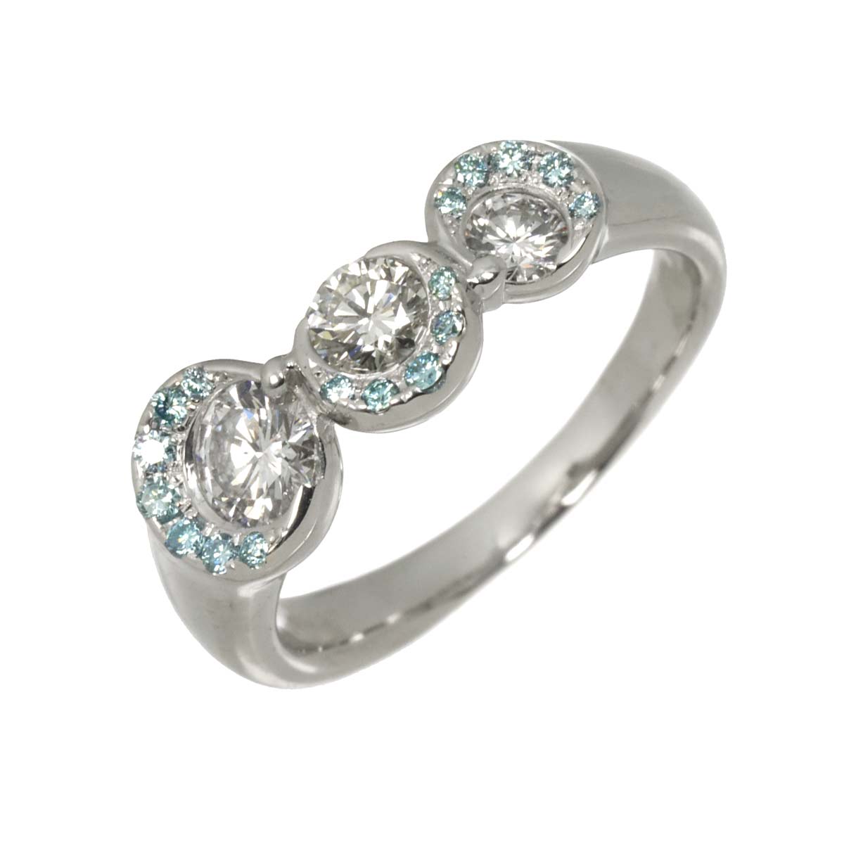 Diamond 0.40ct Treat Diamond 0.10ct Ring 18K WG 5.25(US)