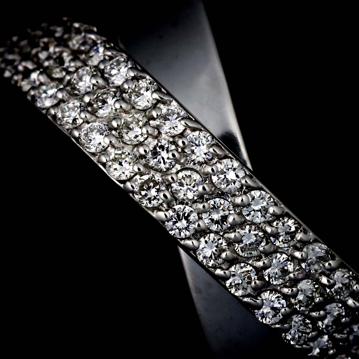 Diamond 0.57ct Ring 18K WG 750 Size6(US)