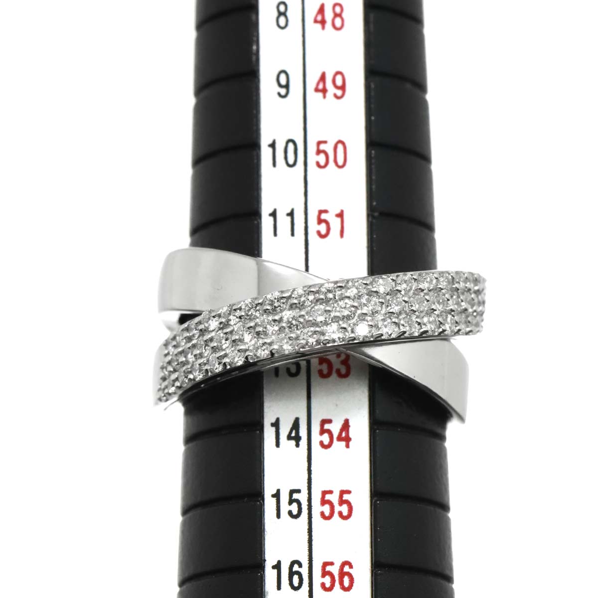 Diamond 0.57ct Ring 18K WG 750 Size6(US)