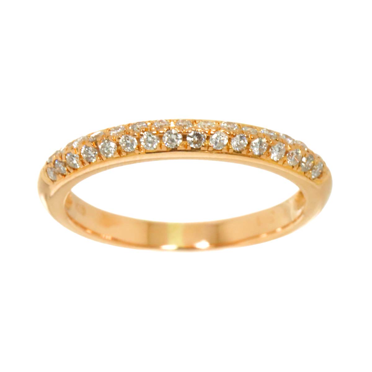 Diamond 0.31ct Ring 18K PG Pink Gold 750 Size5.75-6(US)