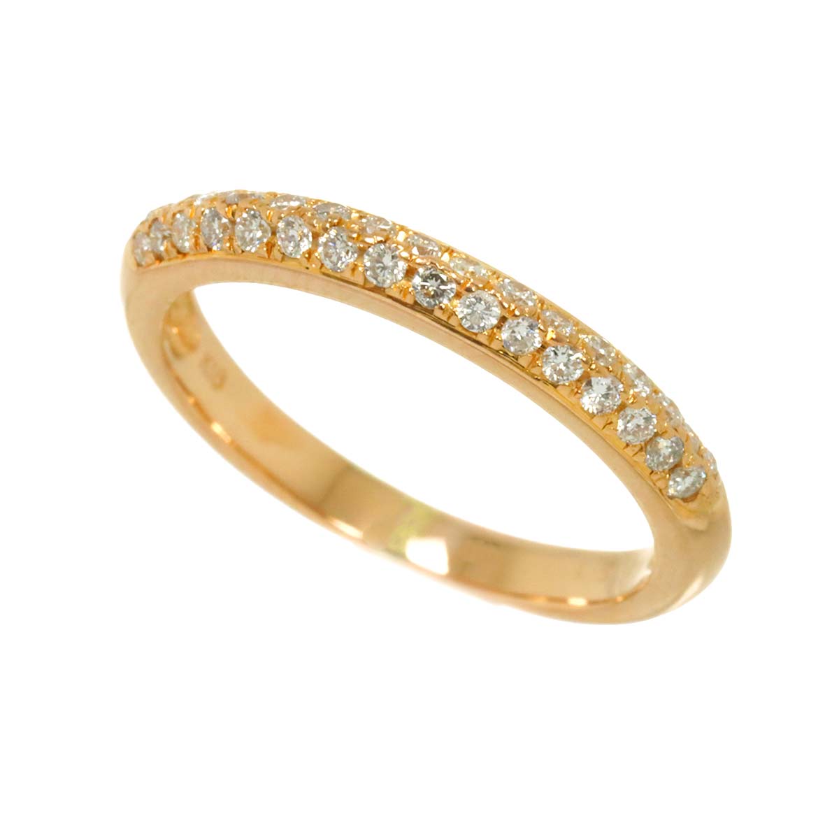 Diamond 0.31ct Ring 18K PG Pink Gold 750 Size5.75-6(US)