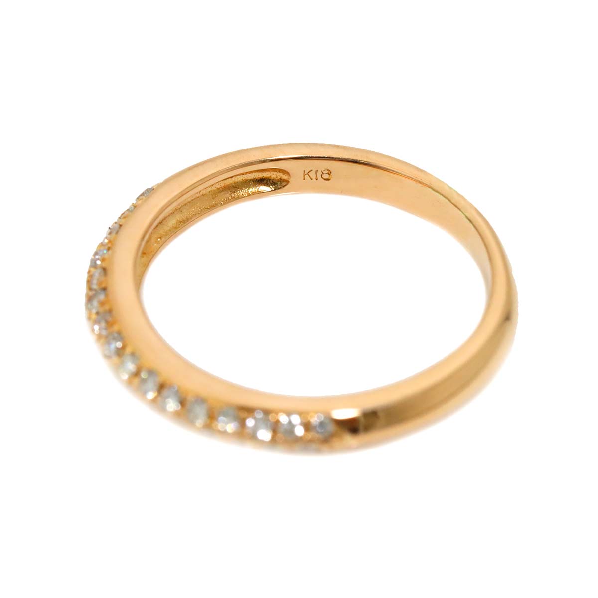 Diamond 0.31ct Ring 18K PG Pink Gold 750 Size5.75-6(US)