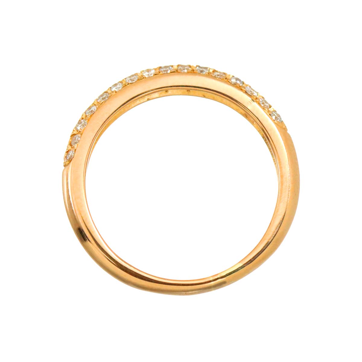 Diamond 0.31ct Ring 18K PG Pink Gold 750 Size5.75-6(US)