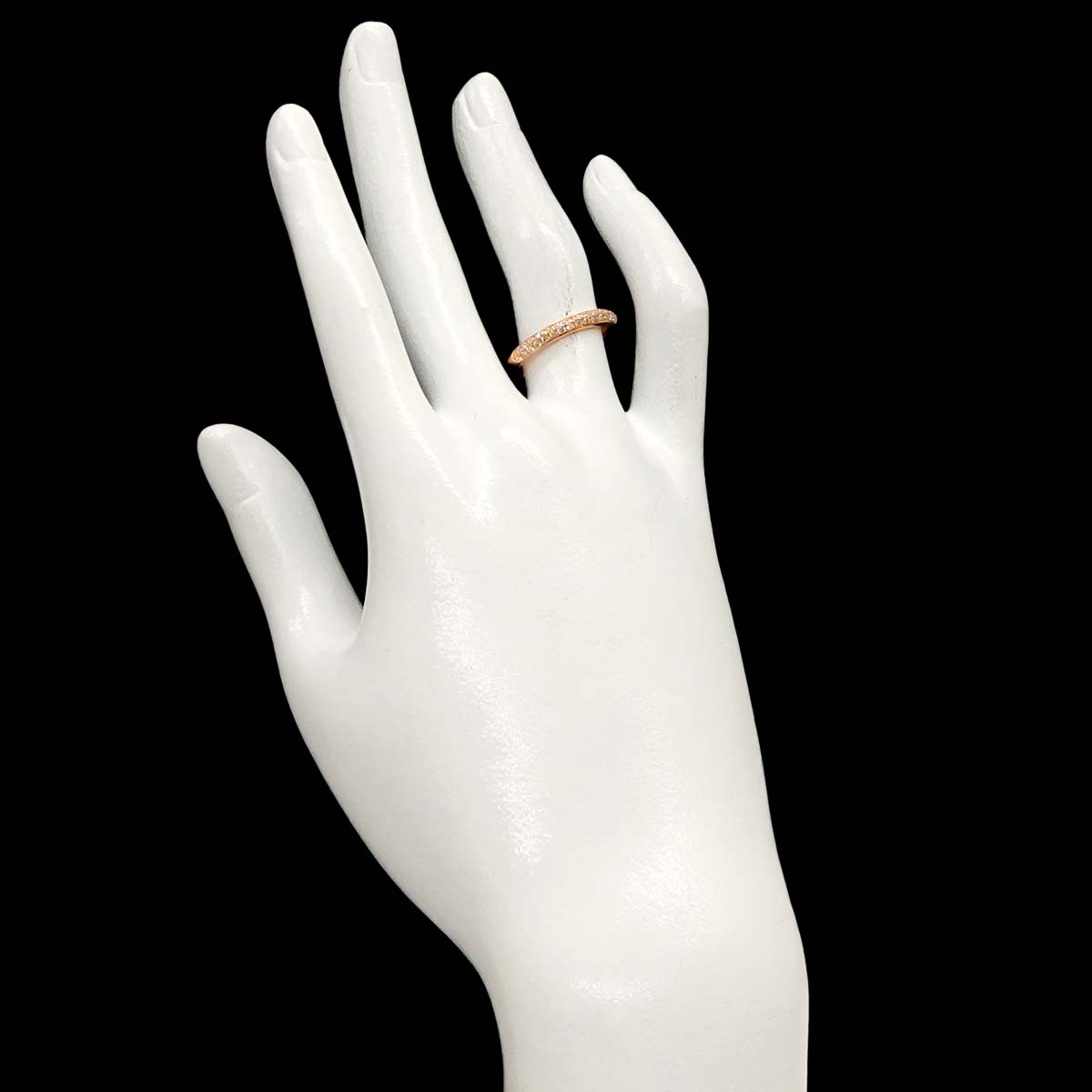 Diamond 0.31ct Ring 18K PG Pink Gold 750 Size5.75-6(US)