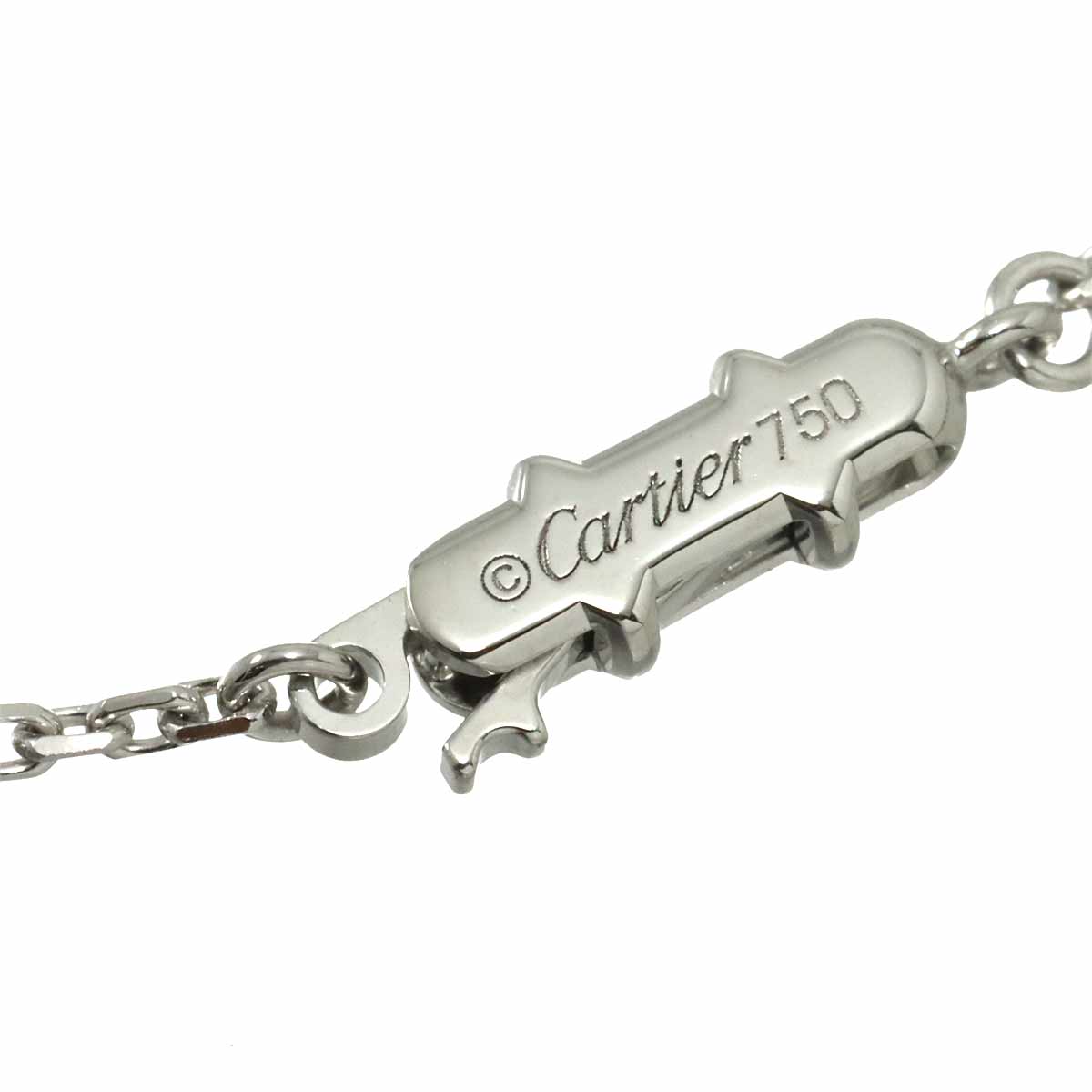 C Heart Diamond Necklace 18K White Gold 750