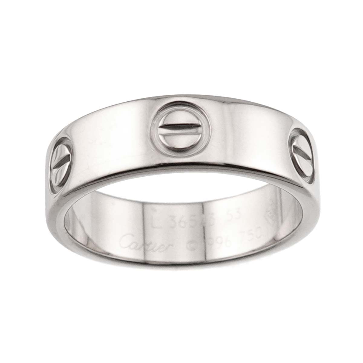 Love Ring 18K White Gold 750 size53 6(US)
