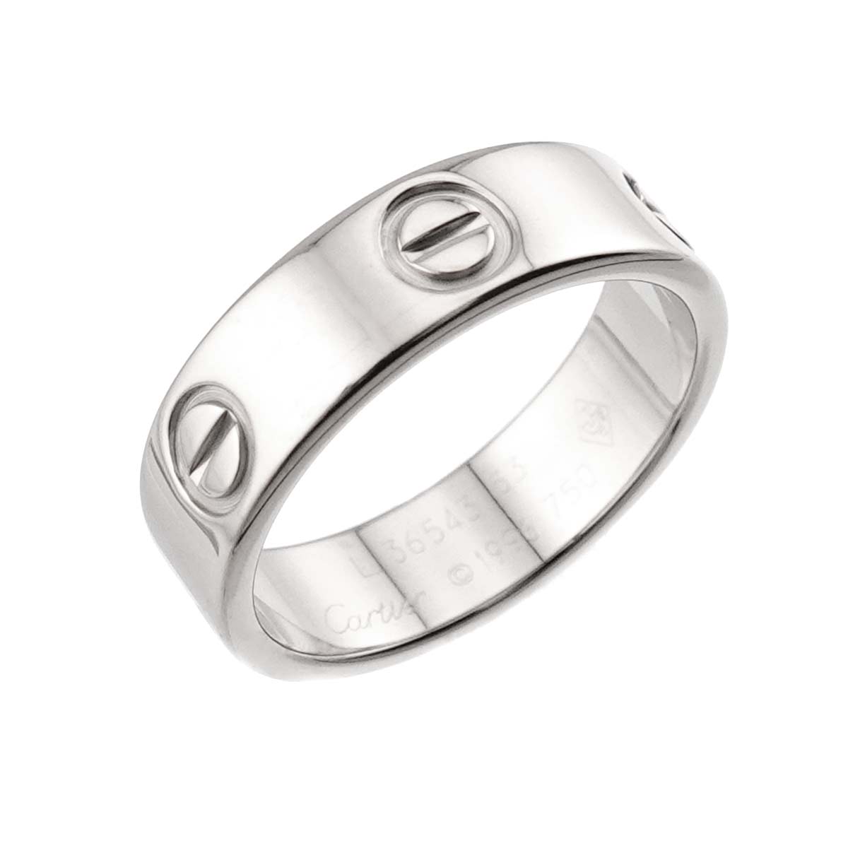 Love Ring 18K White Gold 750 size53 6(US)