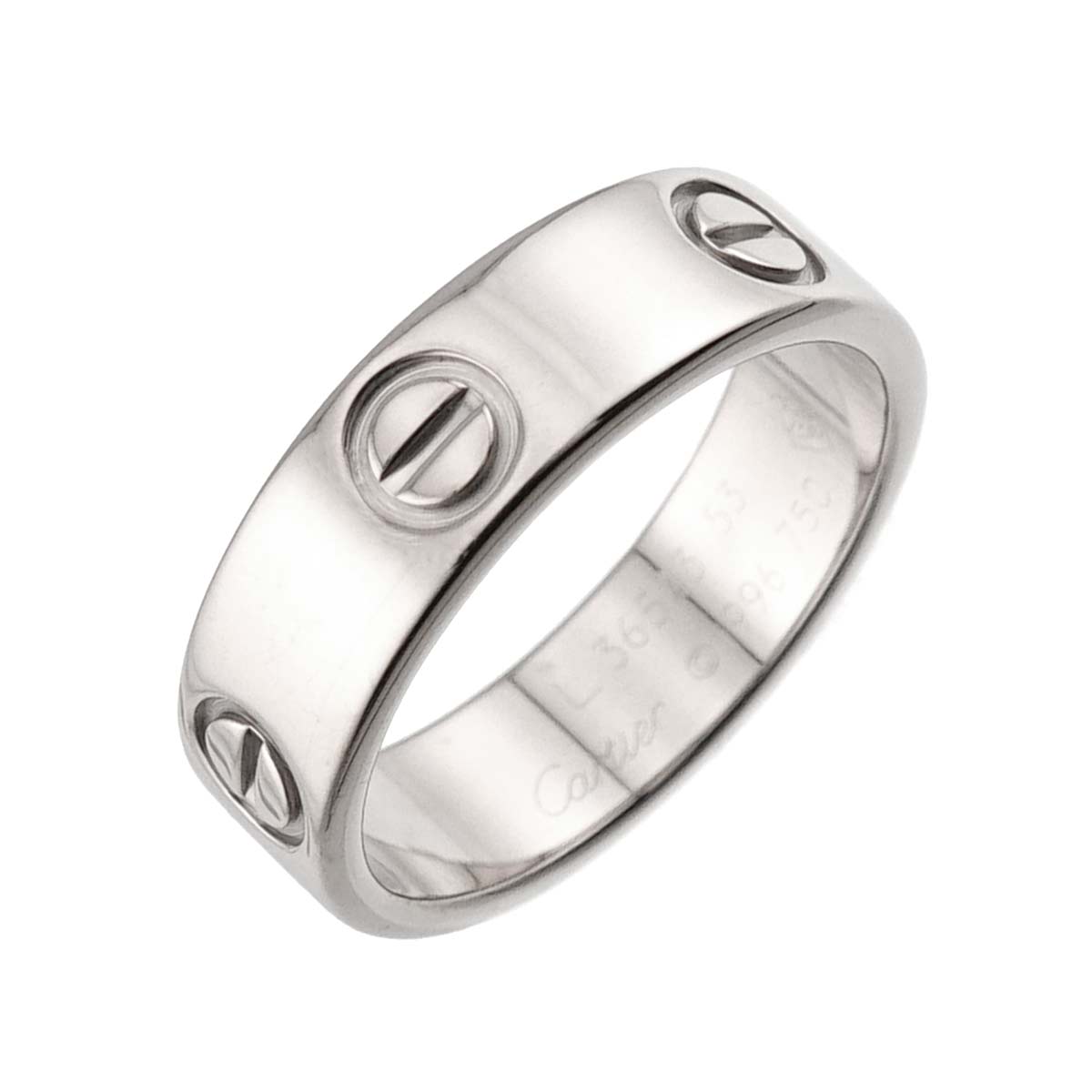 Love Ring 18K White Gold 750 size53 6(US)