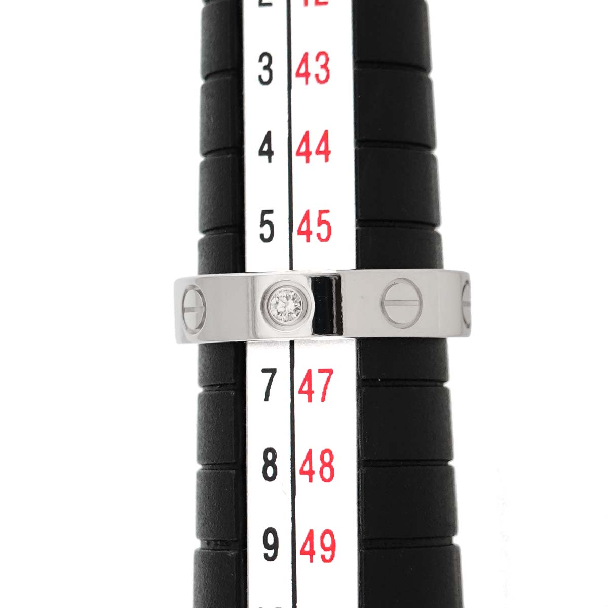 Mini Love Diamond Ring 18K White Gold 750 size46 3.75(US)