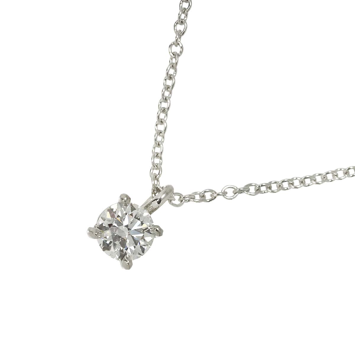 Solitaire Diamond Necklace Platinum