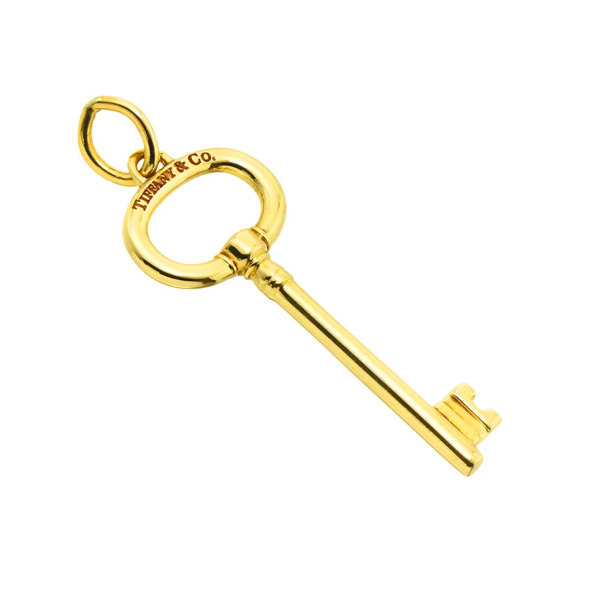 Oval Key Pendant Top 18K Yellow Gold 750
