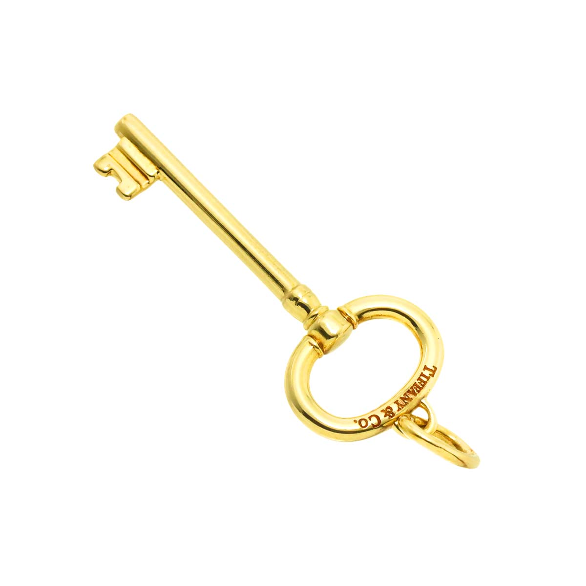 Oval Key Pendant Top 18K Yellow Gold 750
