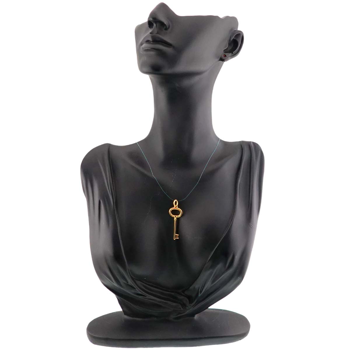 Oval Key Pendant Top 18K Yellow Gold 750