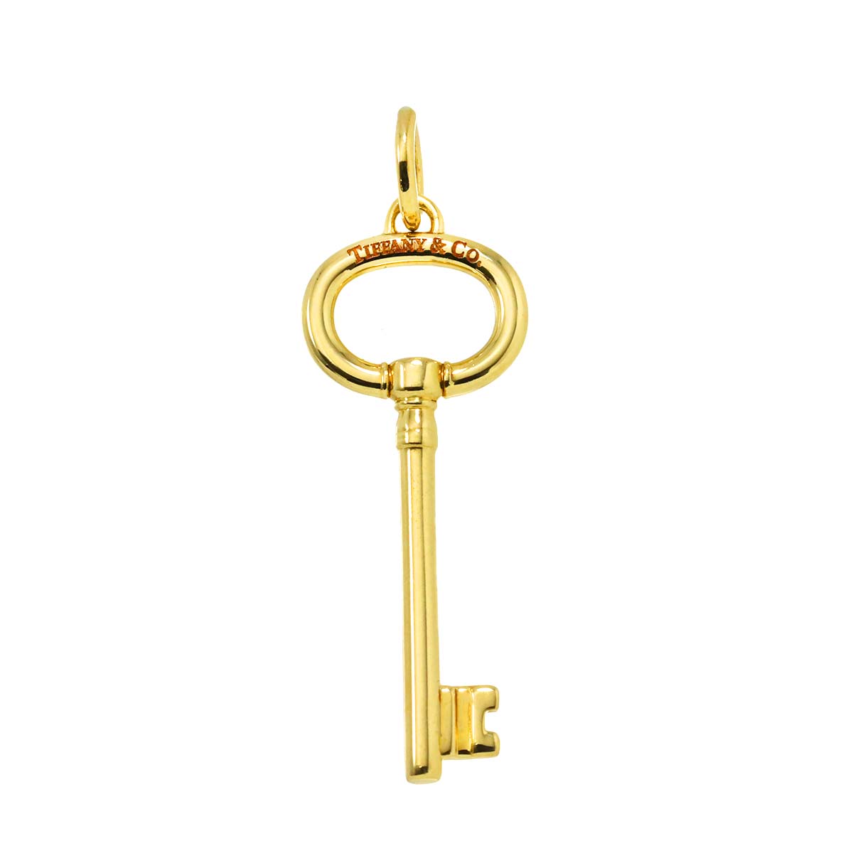Oval Key Pendant Top 18K Yellow Gold 750
