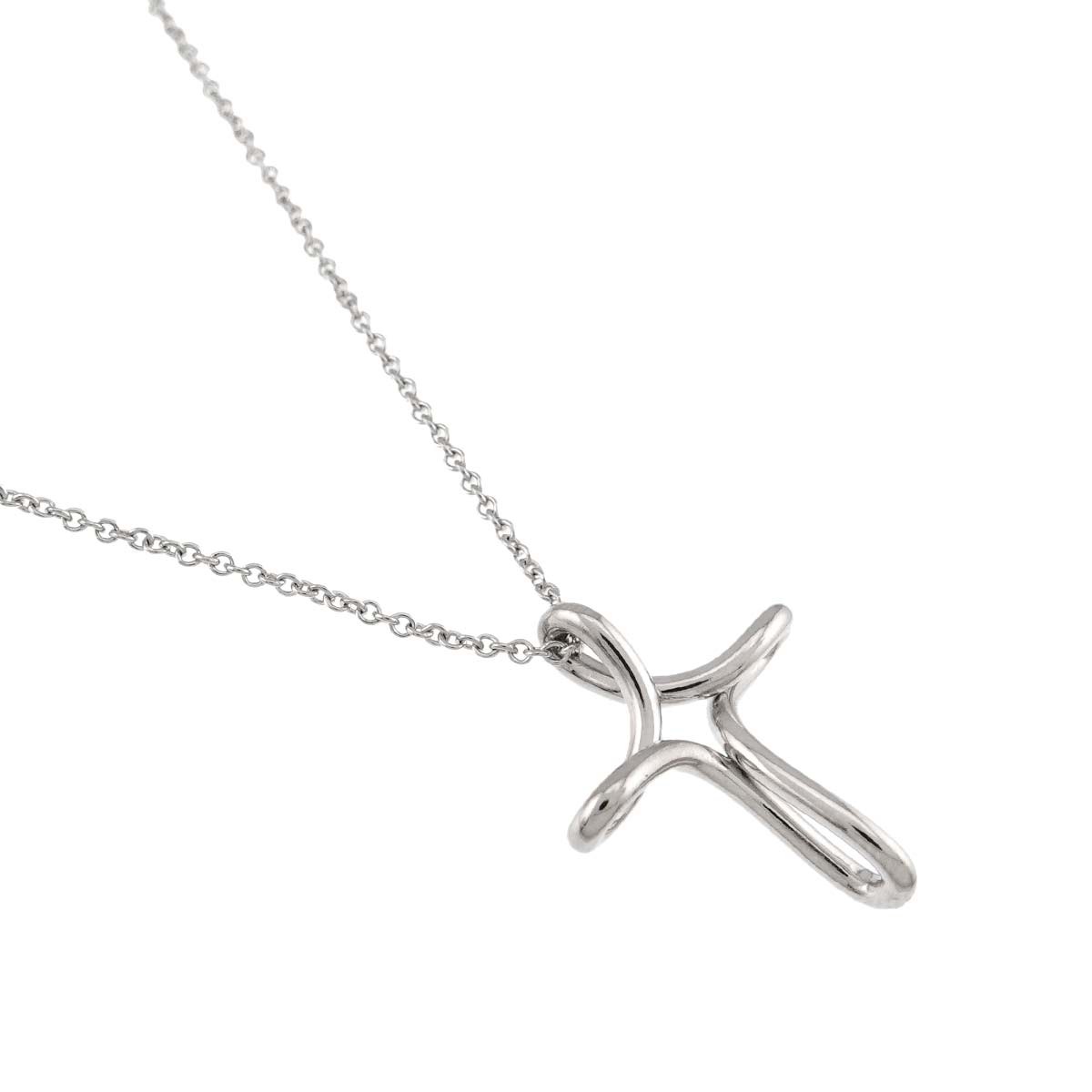 Infinity Cross Necklace Platinum