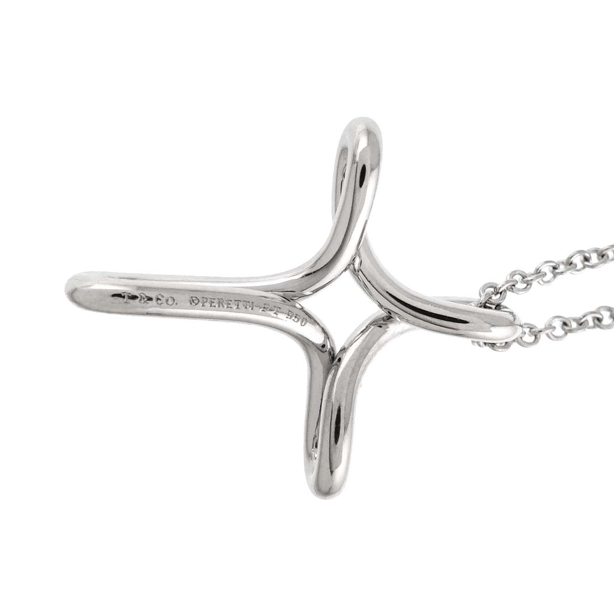 Infinity Cross Necklace Platinum