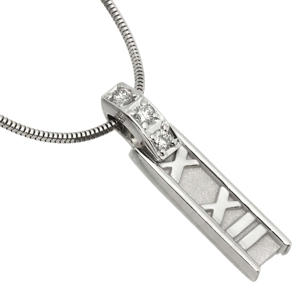 Atlas Diamond Necklace 18K White Gold 750