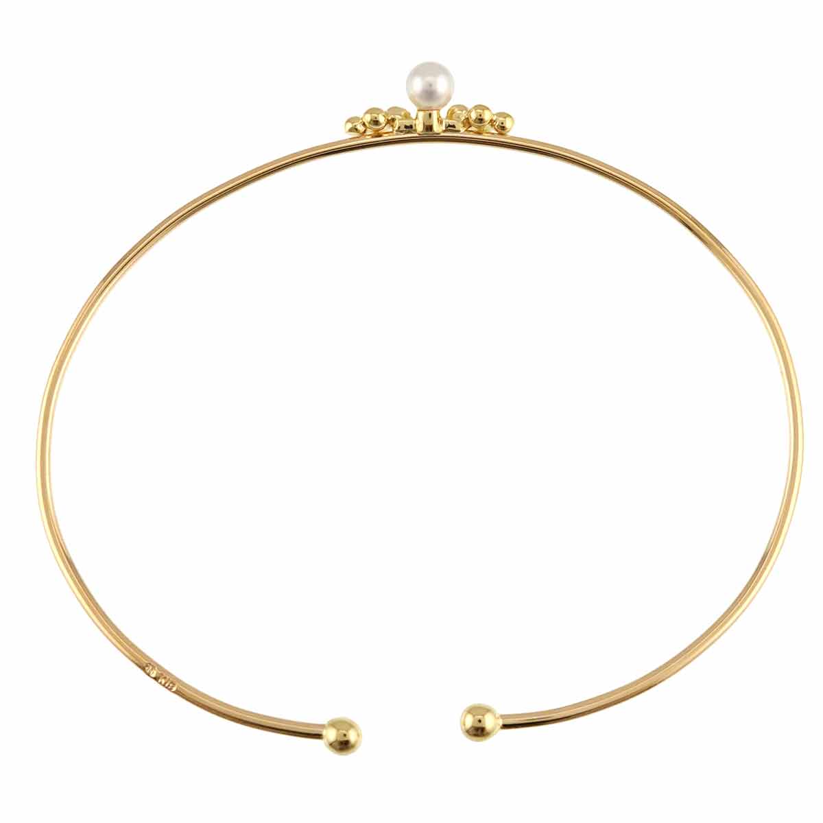 Akoya Pearl 3.8mm Bangles Bracelet 18K YG 750