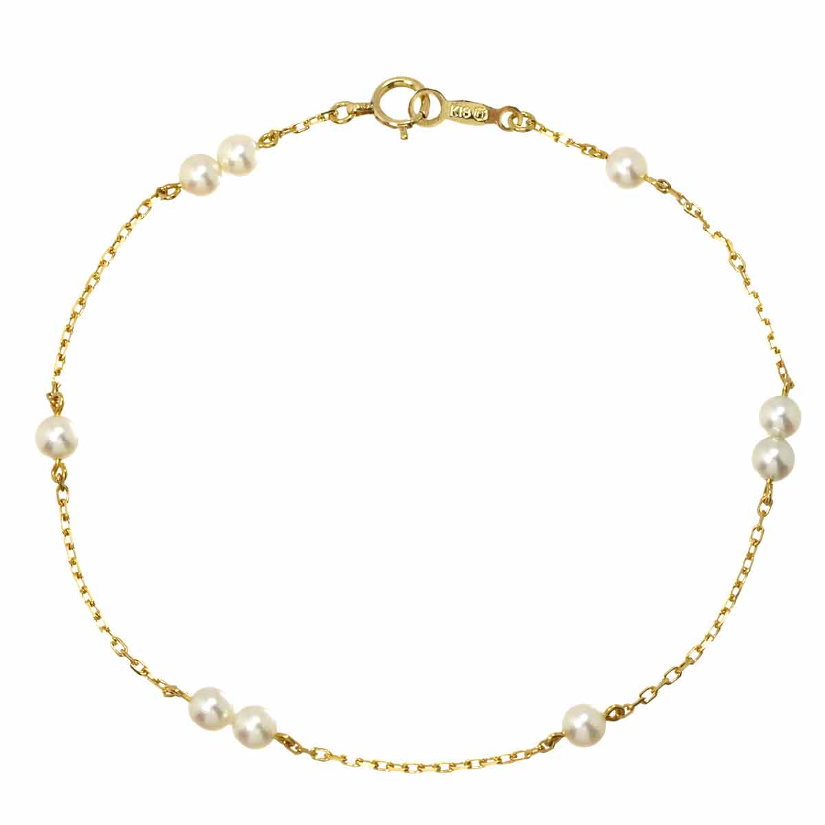 Baby Pearl 3.6-3.5mm Bracelet 18K YG 750