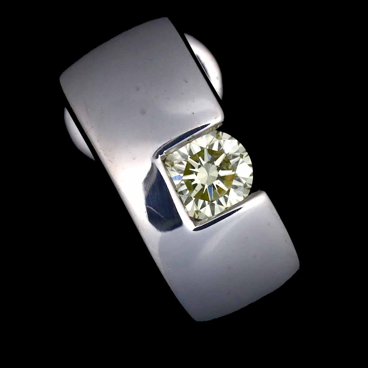 Diamond 0.15ct/0.15ct Earrings Clip on 18K White Gold 750