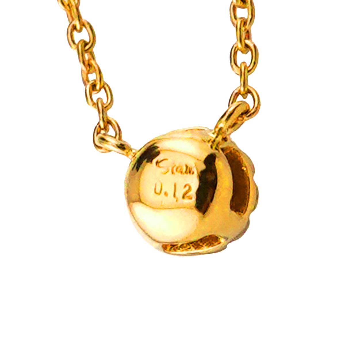 Diamond 0.12ct Necklace 18K YG 750