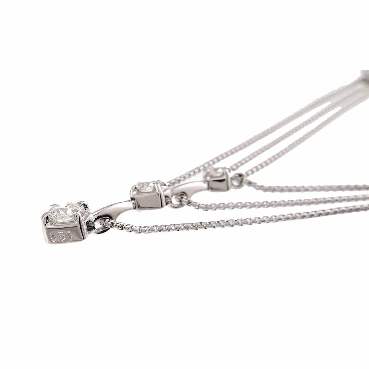Diamond 0.51ct Necklace 18K WG 750
