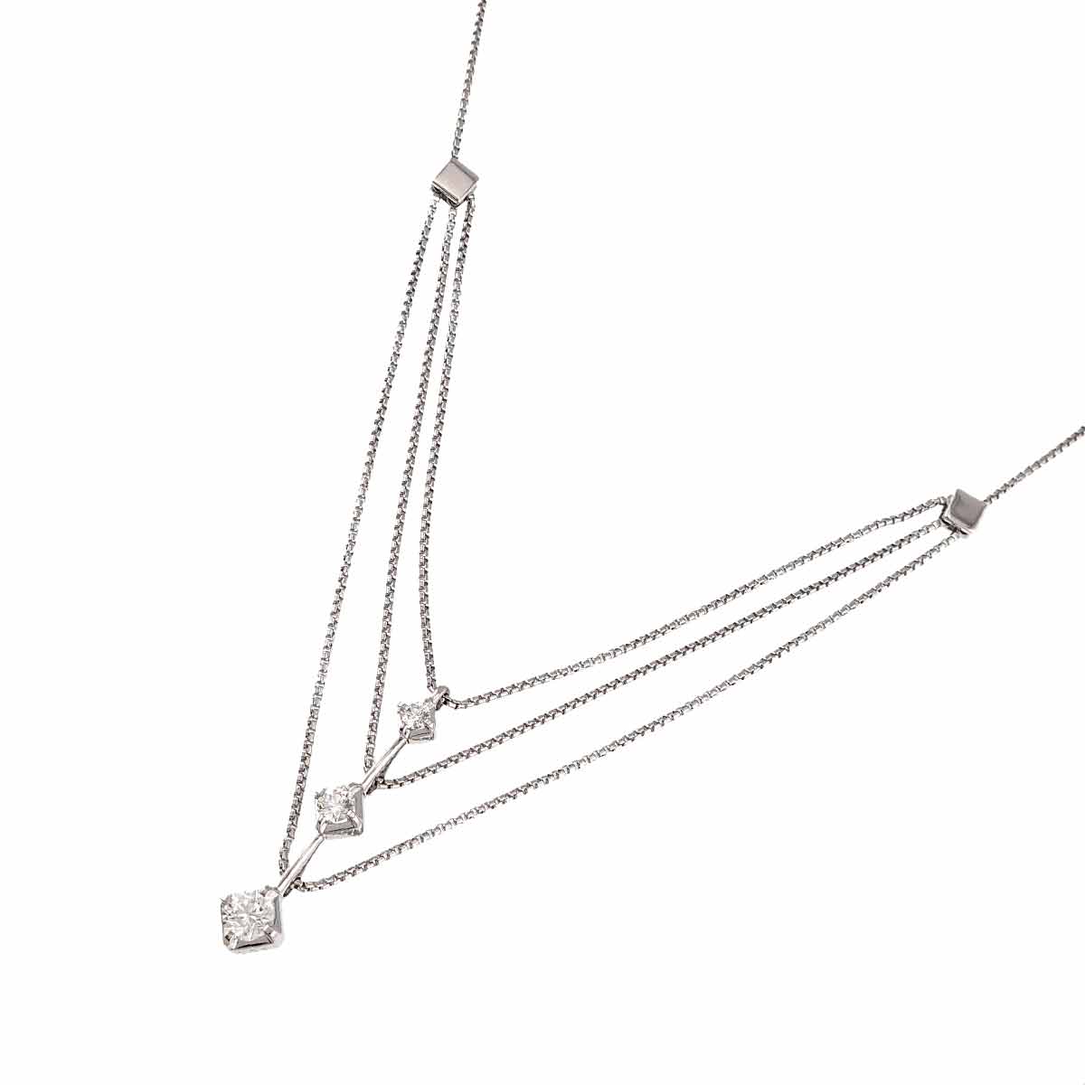 Diamond 0.51ct Necklace 18K WG 750