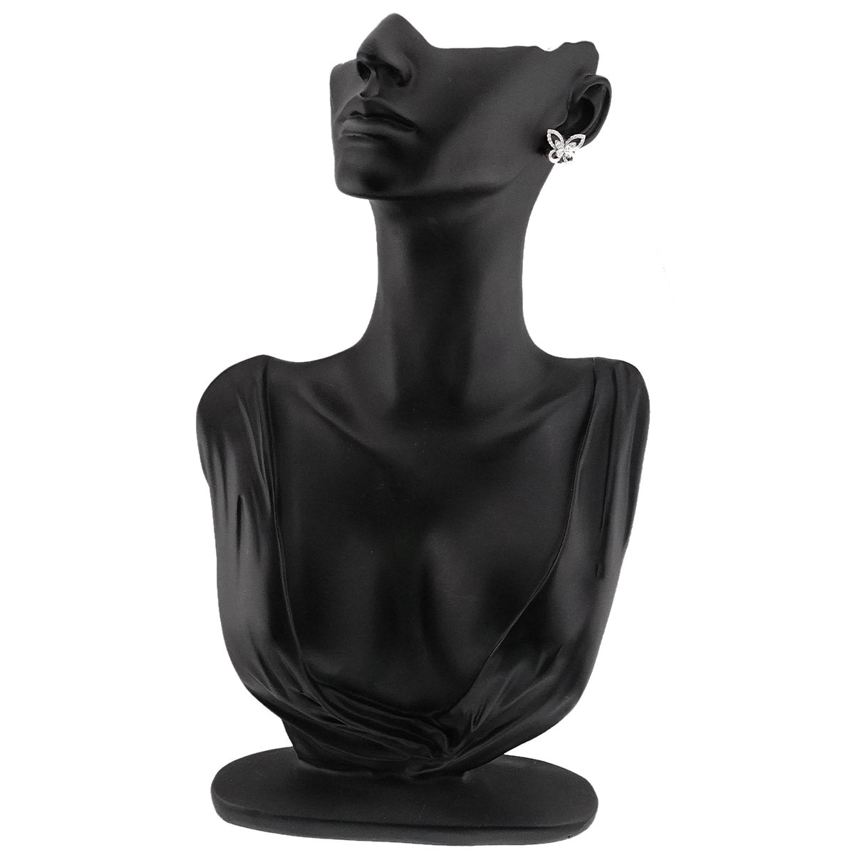 Butterfly Mini Diamond Earrings Pierced 18K WG 750