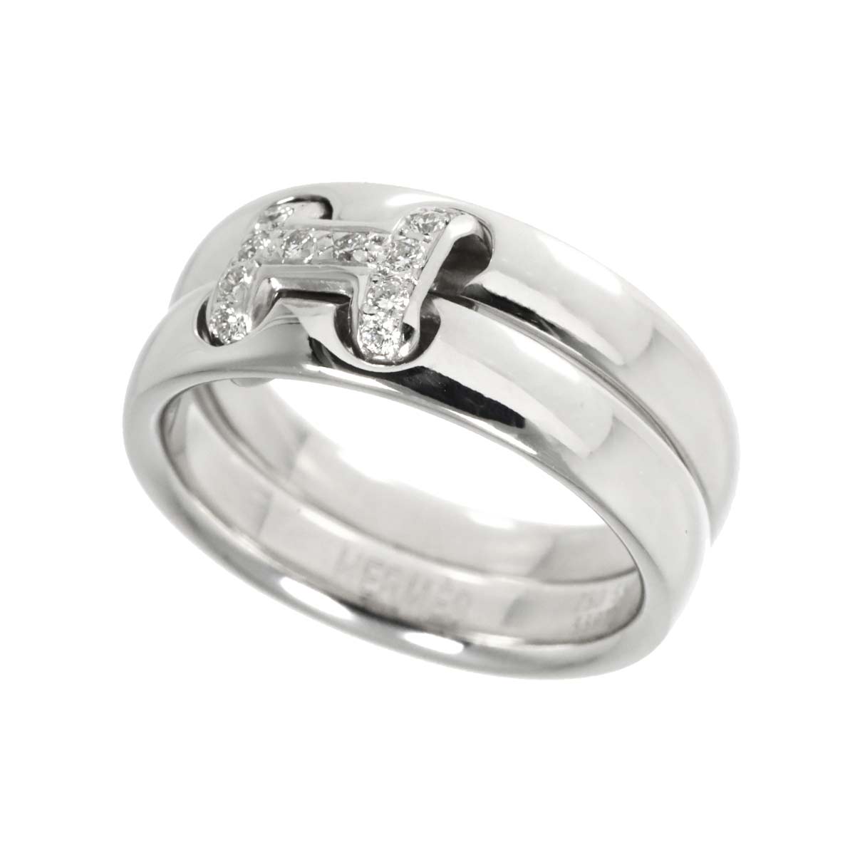 Diamond Ring 18K White Gold 750 Size53 6-6.25(US)