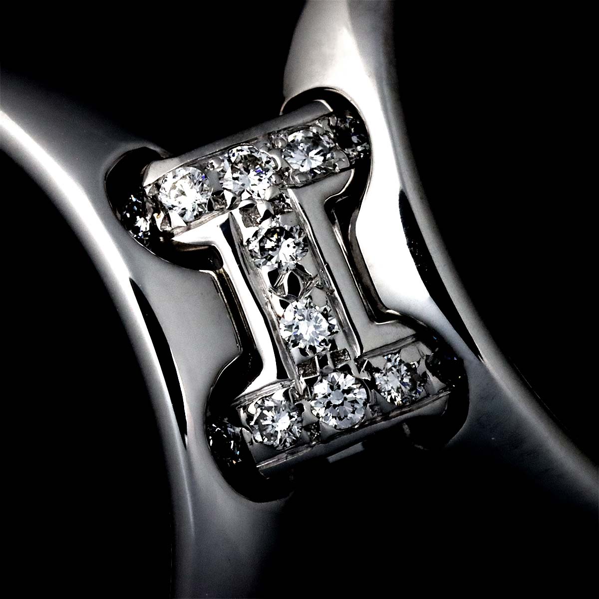 Diamond Ring 18K White Gold 750 Size53 6-6.25(US)