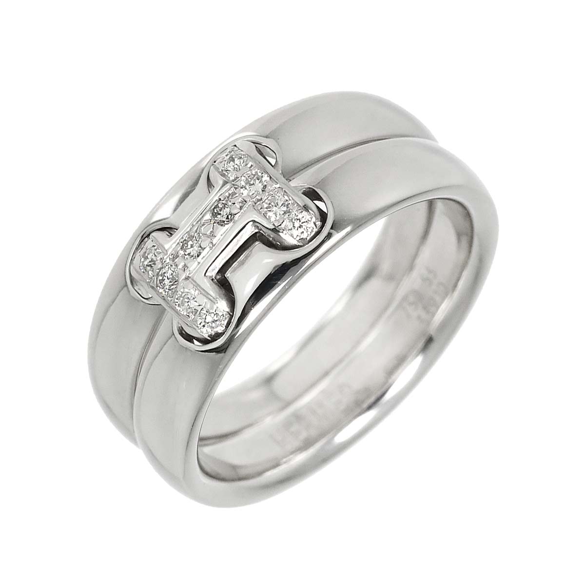 Diamond Ring 18K White Gold 750 Size53 6-6.25(US)